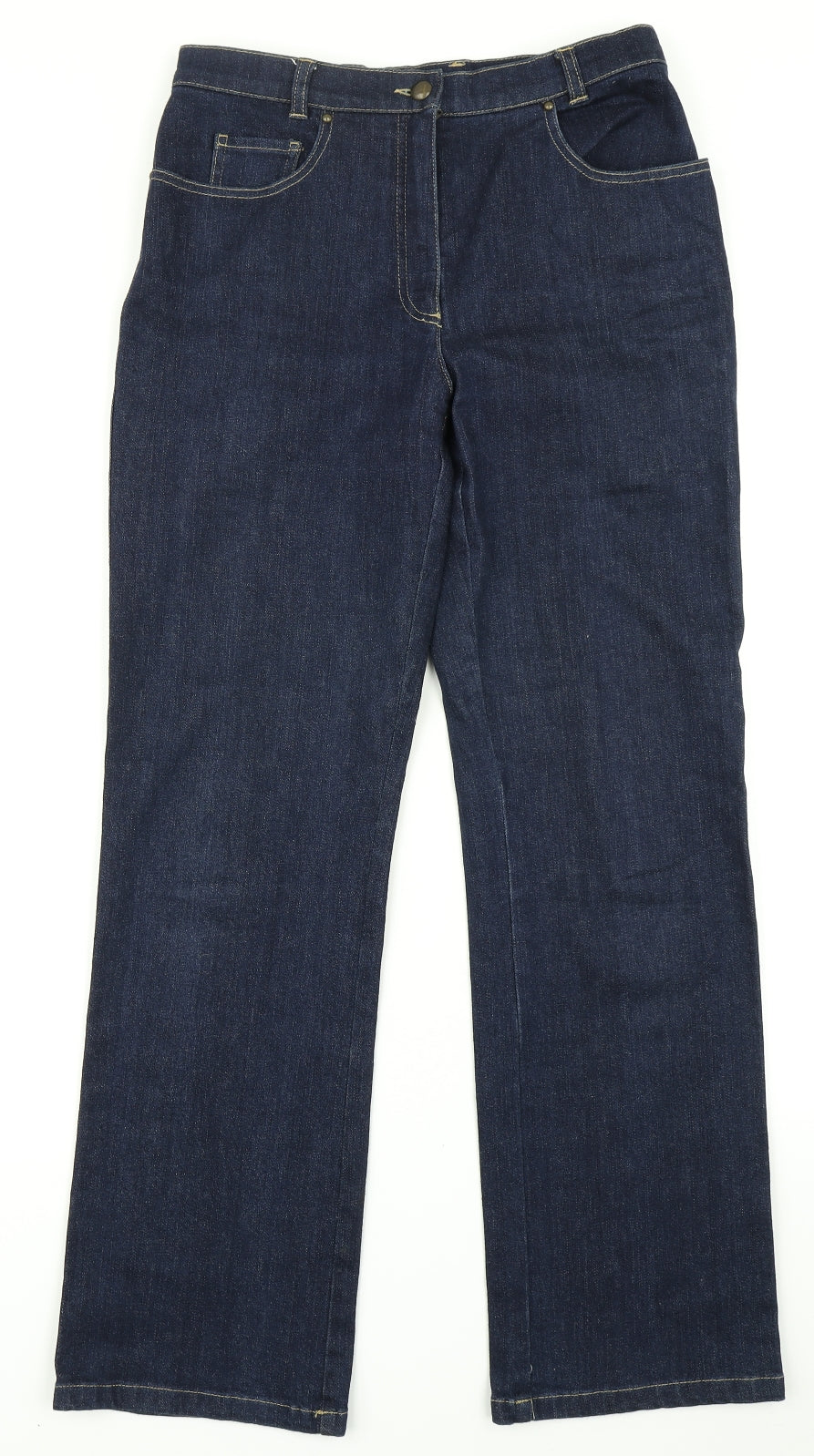 Viyella Womens Blue  Denim Bootcut Jeans Size 8 L28 in