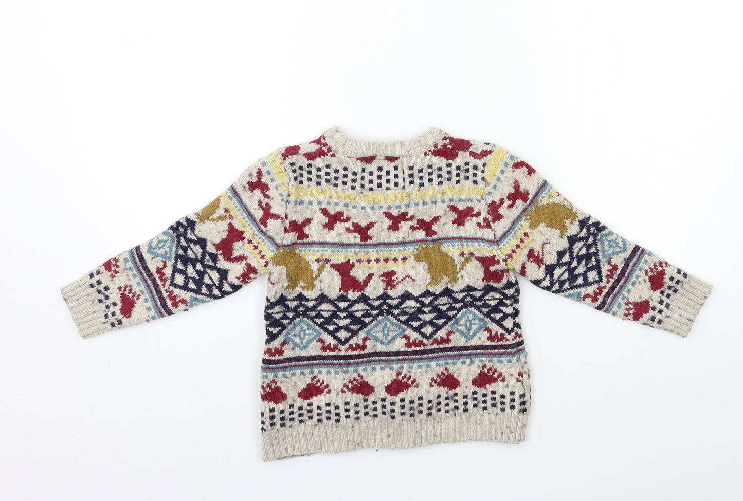 TU Boys Grey  Knit Pullover Jumper Size 3-4 Years  - GRUFFALO