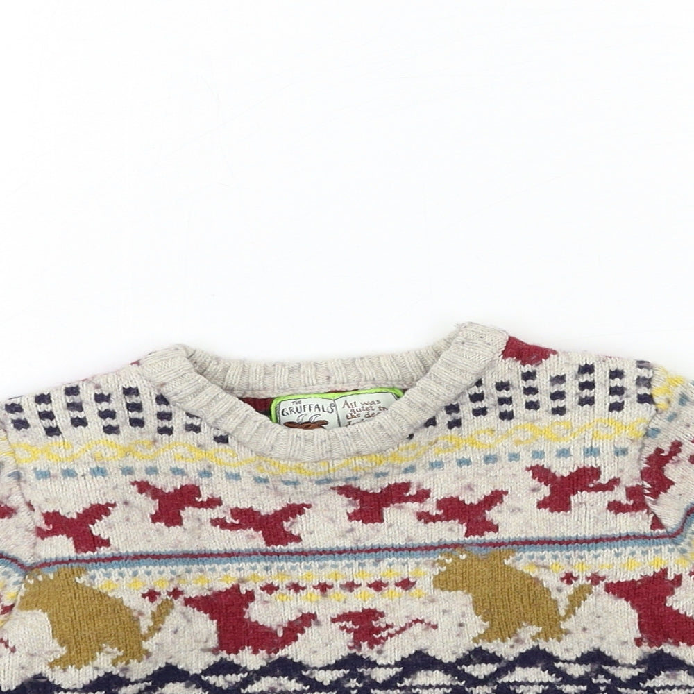 TU Boys Grey  Knit Pullover Jumper Size 3-4 Years  - GRUFFALO