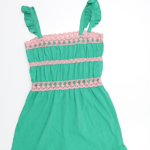 i kandi Womens Green Batik  Playsuit One-Piece Size 10