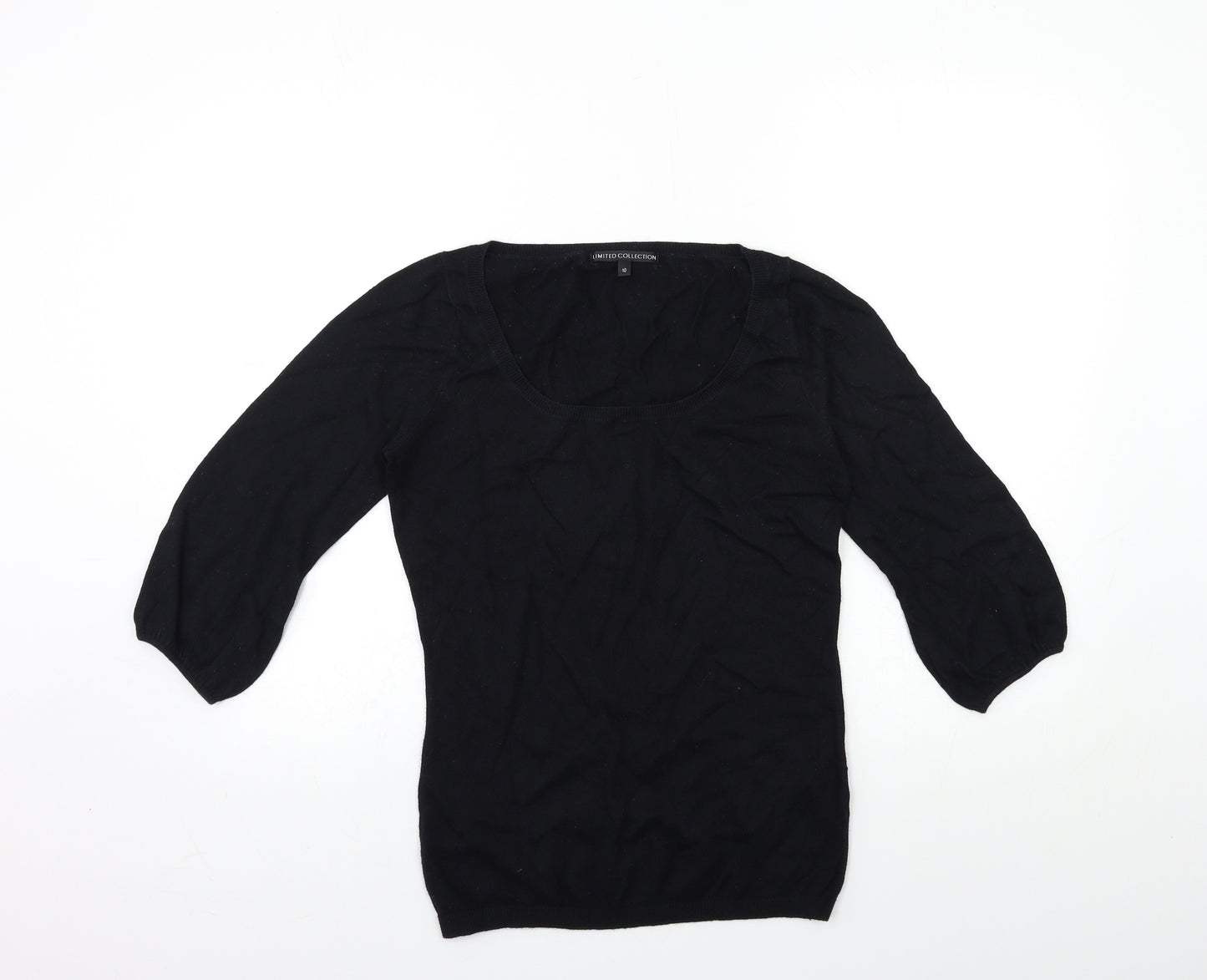 Marks and Spencer Womens Black  Knit Pullover Jumper Size 10