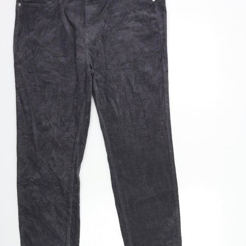 Marks and Spencer Womens Grey  Corduroy Trousers  Size 20 L31 in