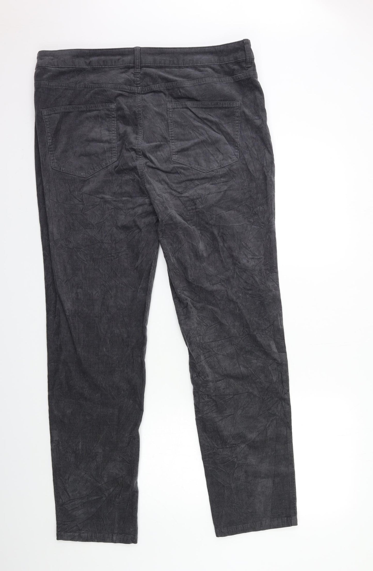 Marks and Spencer Womens Grey  Corduroy Trousers  Size 20 L31 in
