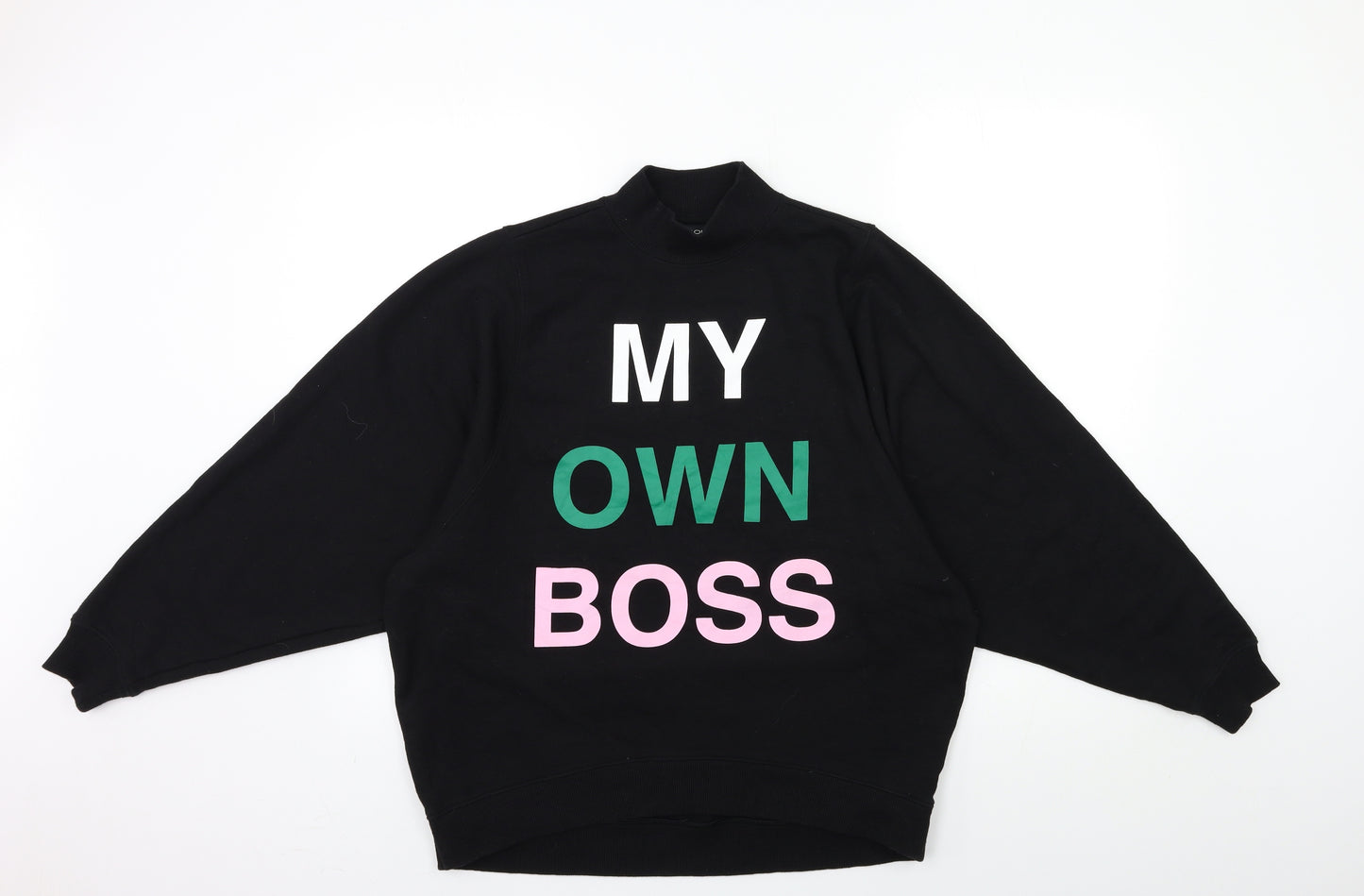 Monki Womens Black   Pullover Sweatshirt Size XS  - MY OWN BOSS