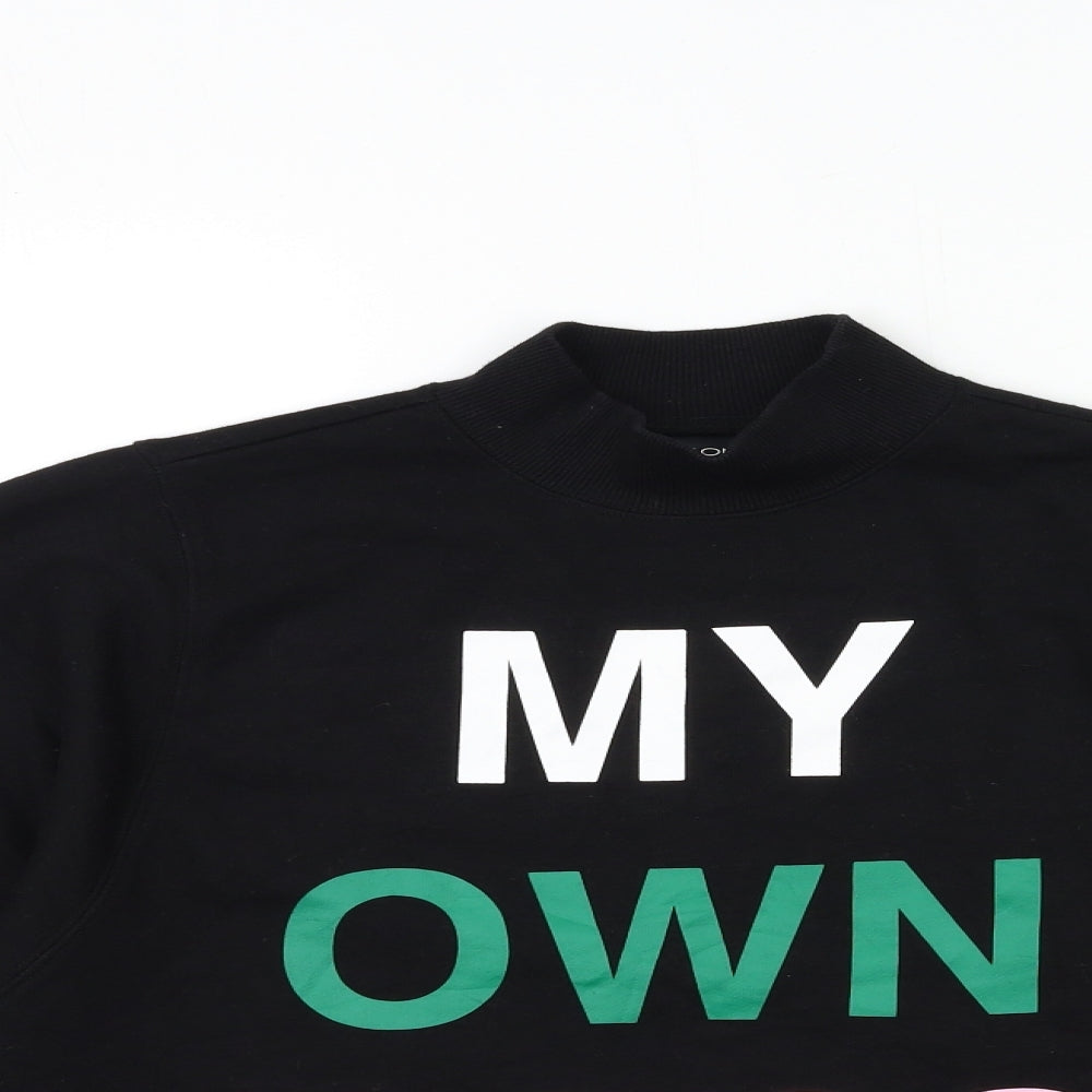 Monki Womens Black   Pullover Sweatshirt Size XS  - MY OWN BOSS
