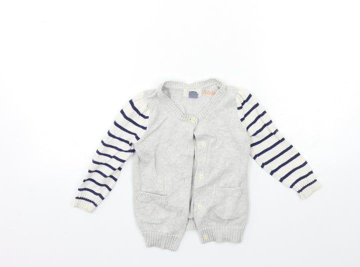 Old Navy Baby Silver Striped Knit Cardigan Jumper Size 24 Months