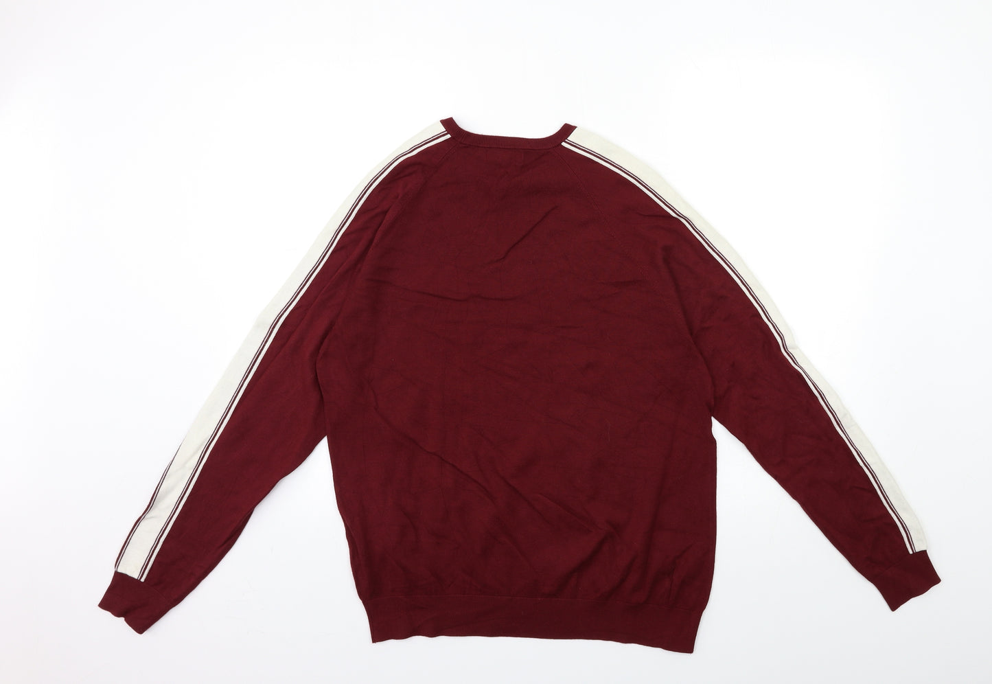 Zara Mens Red  Knit Pullover Jumper Size M