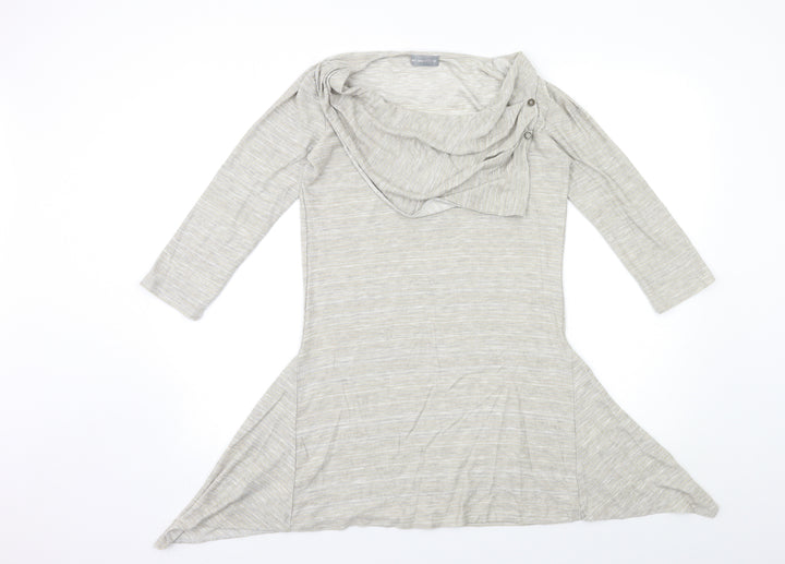 Per Una Womens Grey Knit Pullover Jumper Size 10