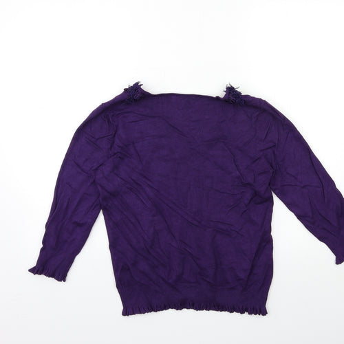 Per Una Womens Purple  Knit Pullover Jumper Size 12