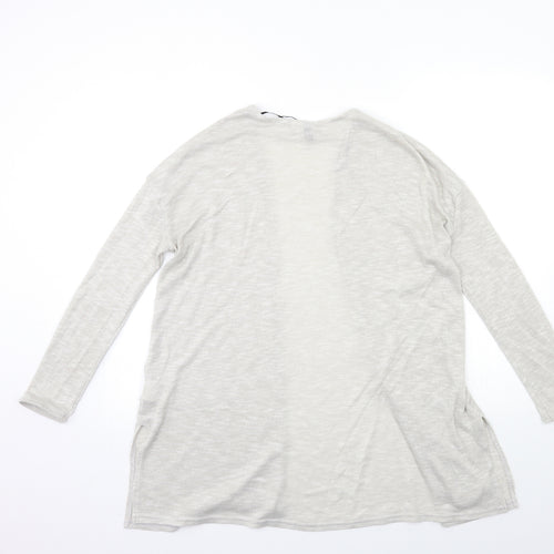H&M Womens Grey  Knit Cardigan Jumper Size M