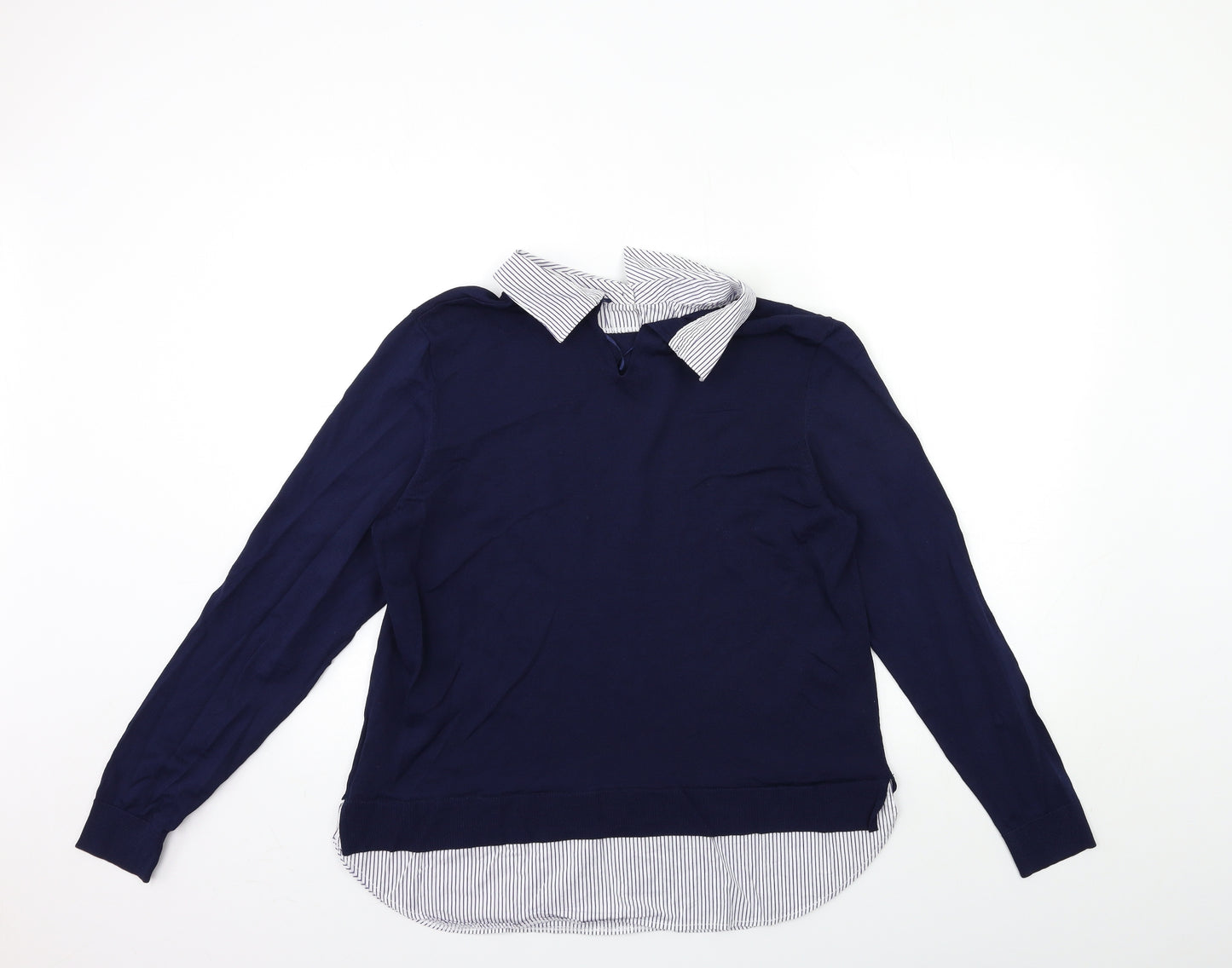F&F Womens Blue  Knit Pullover Jumper Size 16