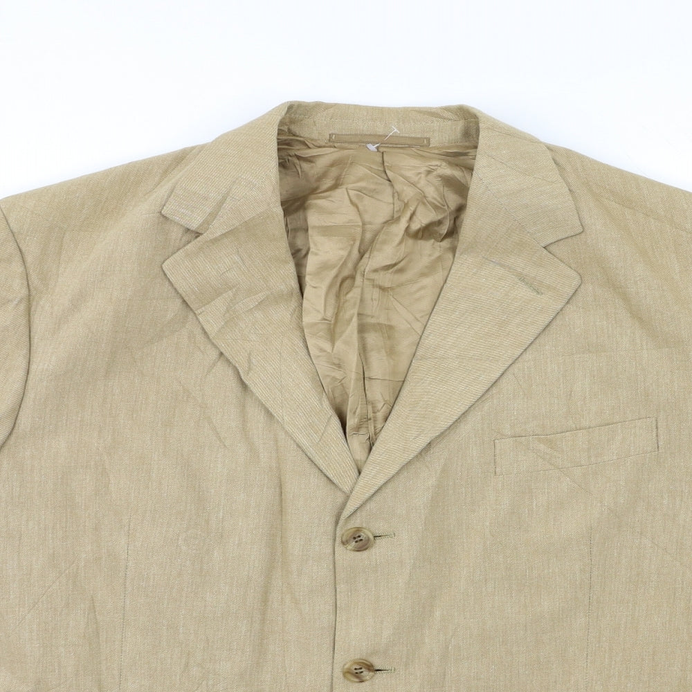 Jaeger Mens Beige   Jacket Suit Jacket Size M