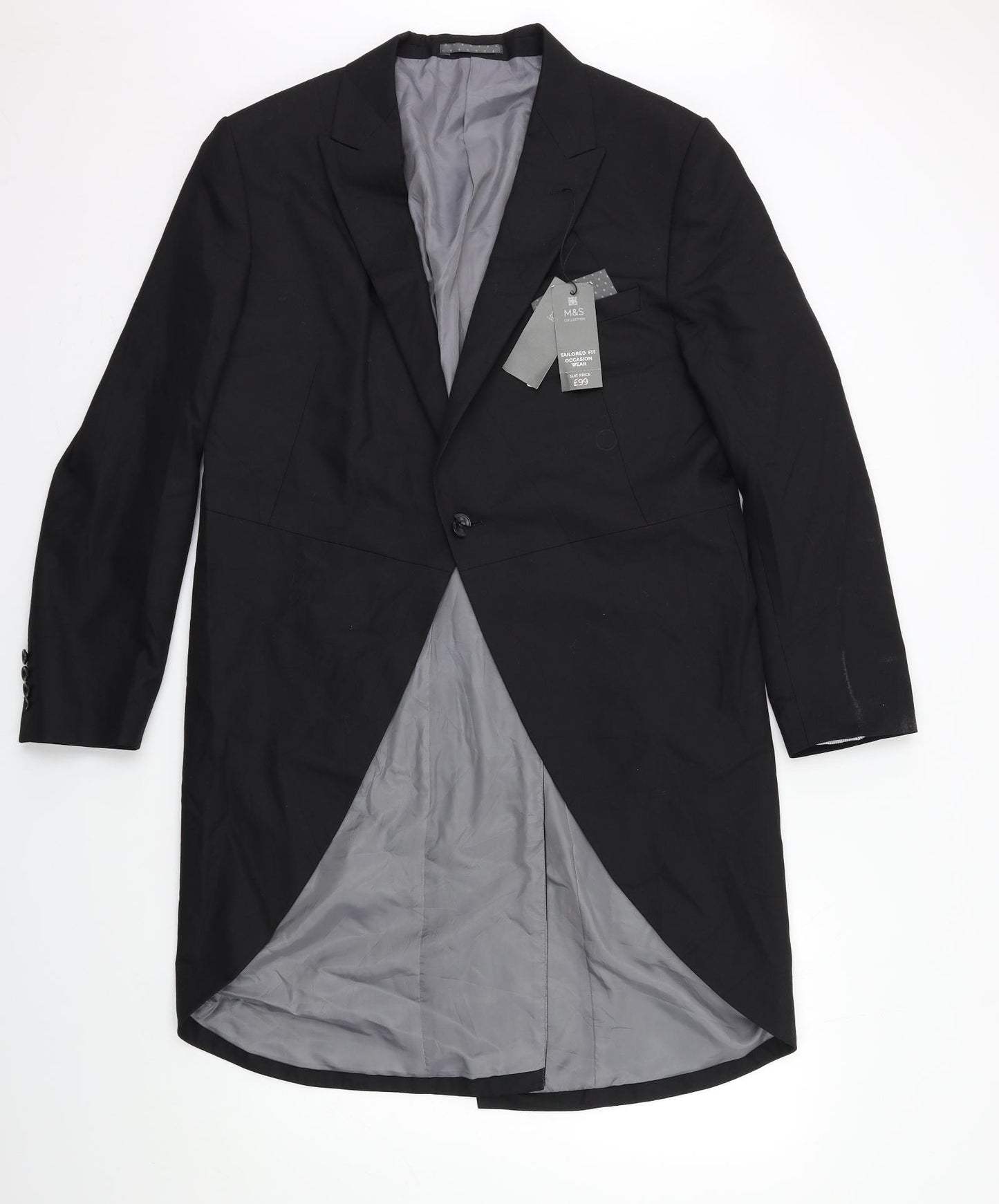 Marks and Spencer Mens Black   Tuxedo Suit Jacket Size 42