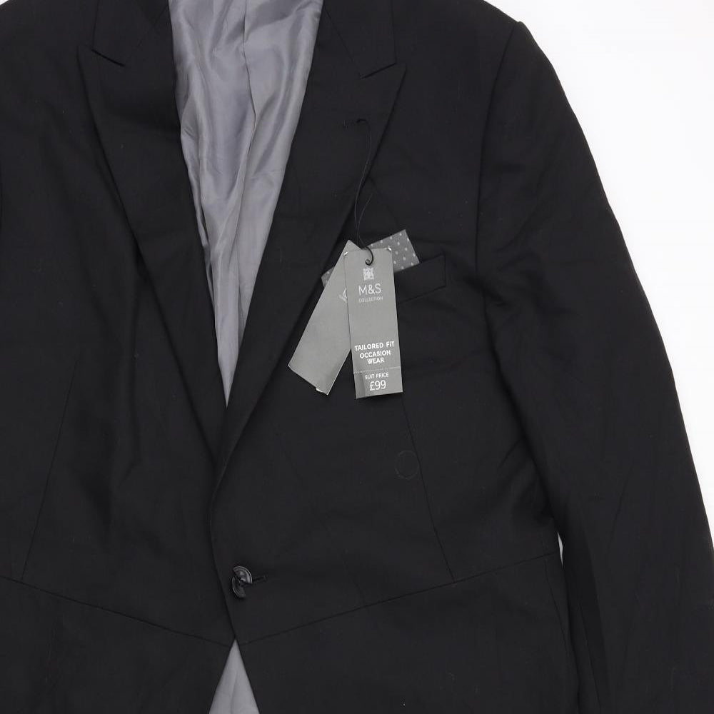 Marks and Spencer Mens Black   Tuxedo Suit Jacket Size 42