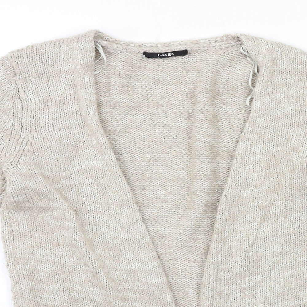 George Womens Beige  Knit Cardigan Jumper Size 14