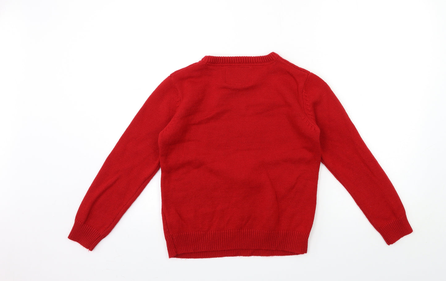 Rebel Boys Red  Knit Pullover Jumper Size 10 Years  - CHRISTMAS BELLS