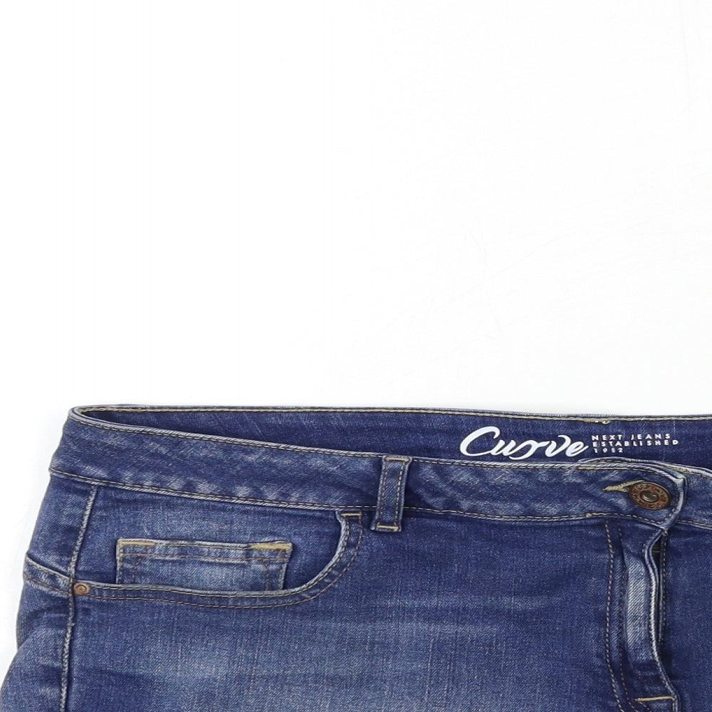 NEXT Womens Blue  Denim Hot Pants Shorts Size 16