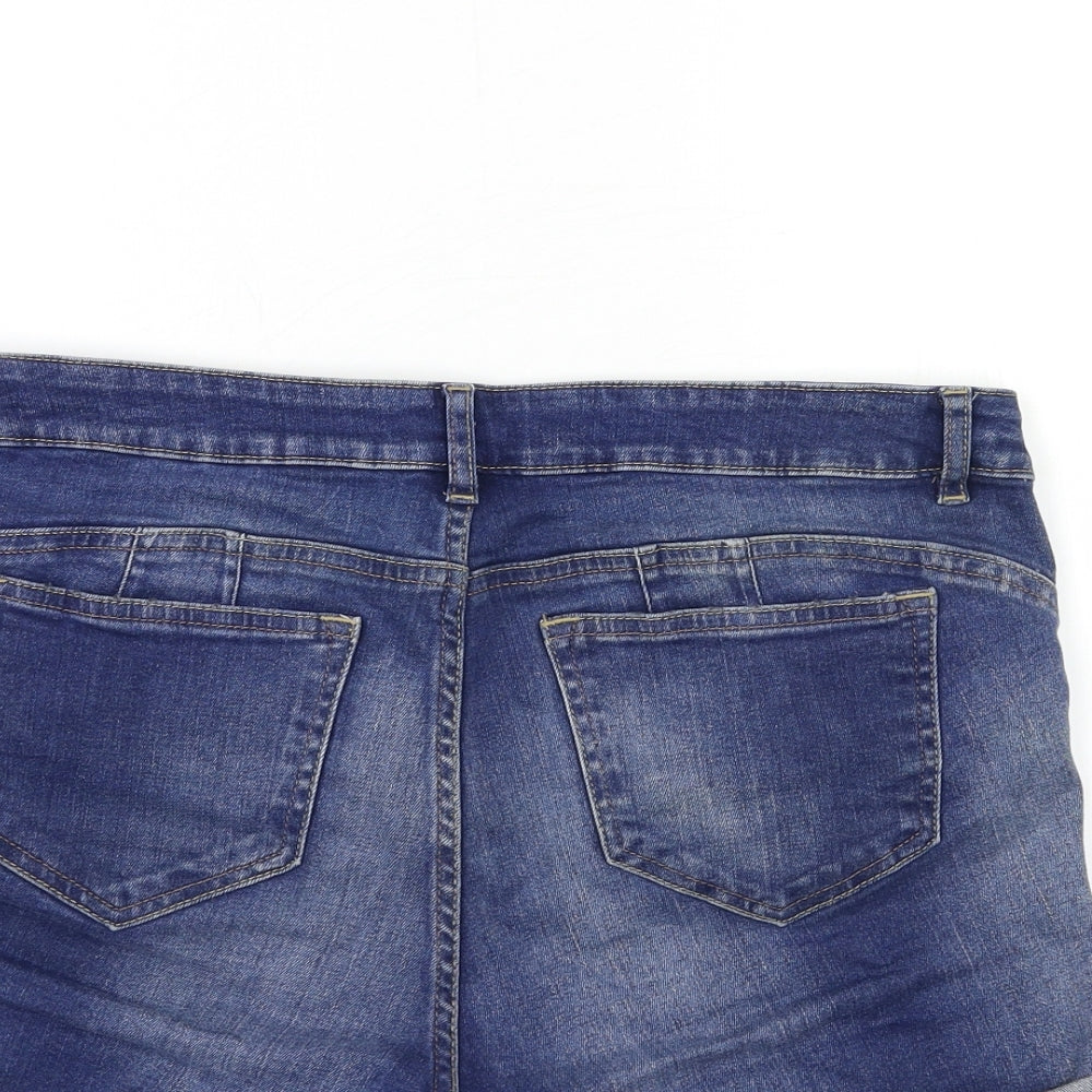 NEXT Womens Blue  Denim Hot Pants Shorts Size 16