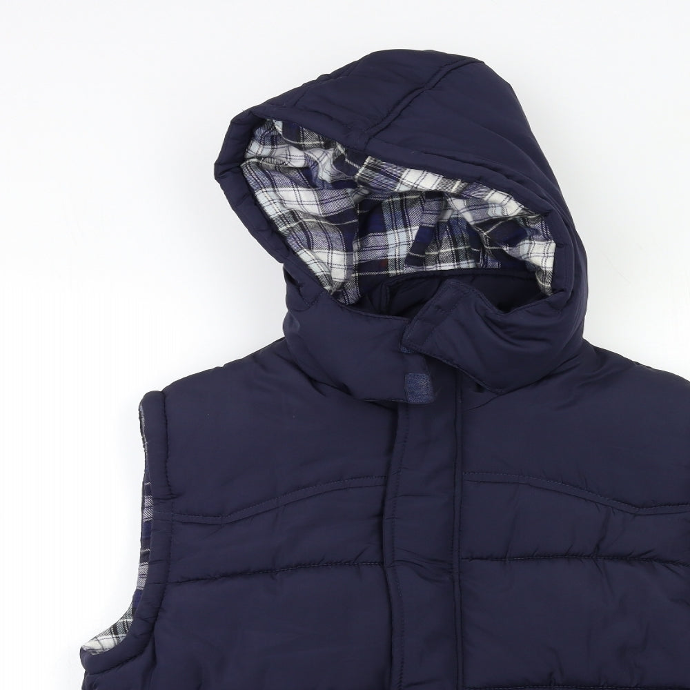 George Mens Blue   Gilet Coat Size M