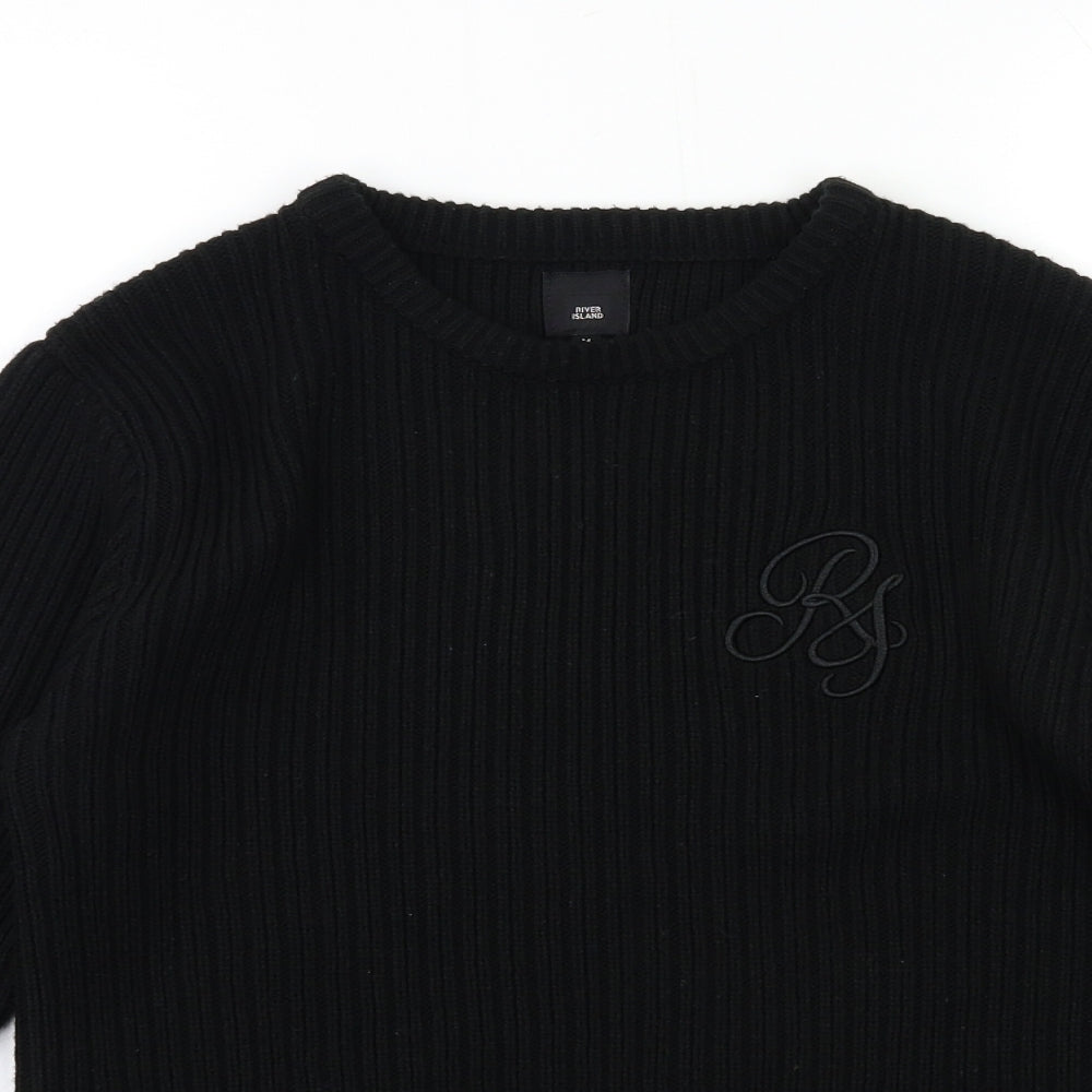 River Island Mens Black   Pullover Jumper Size M