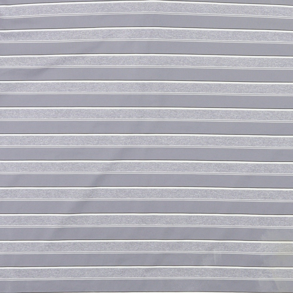 Lincoln Mens Grey Striped   Polo Size L