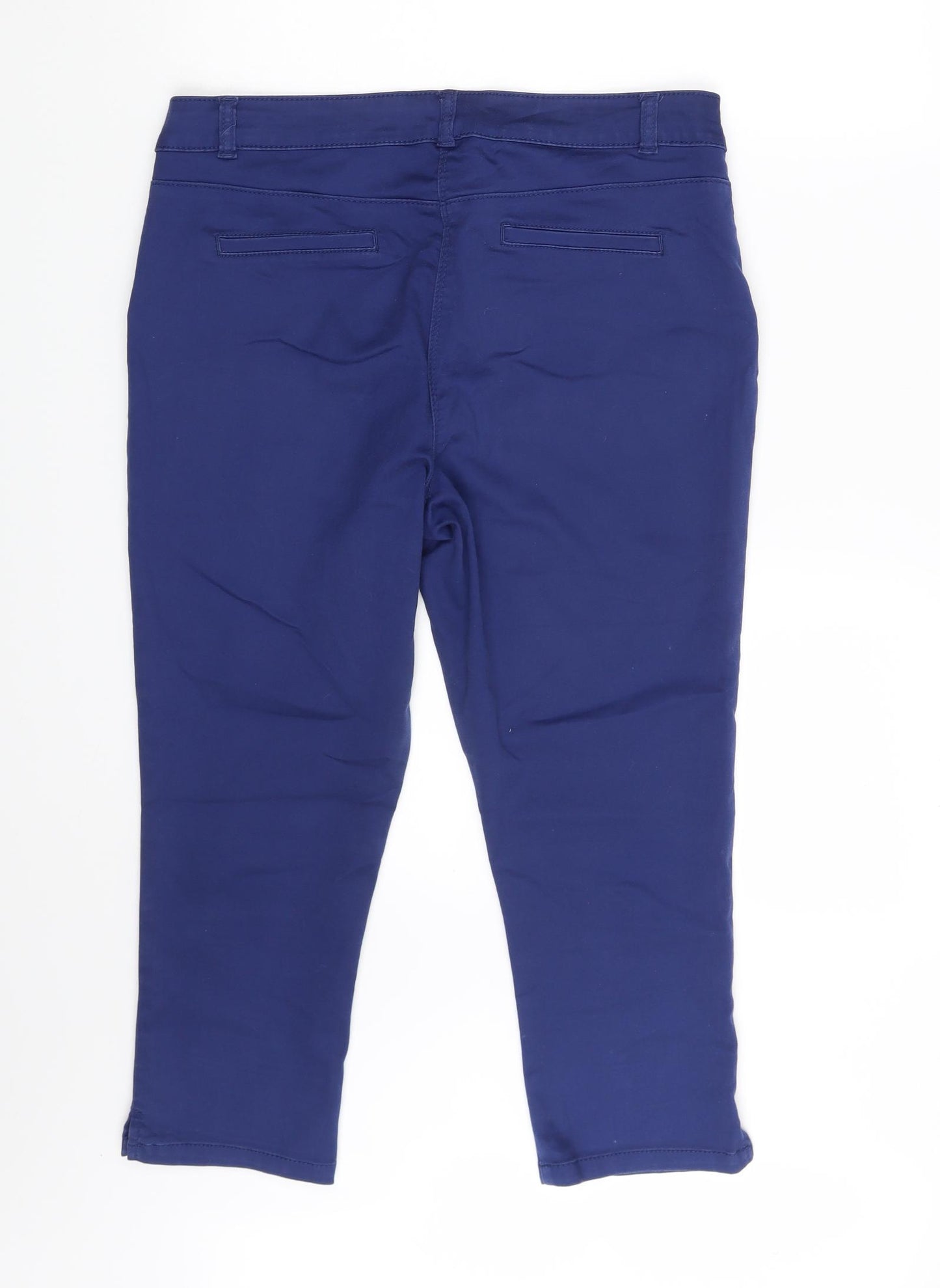 George Womens Blue  Denim Capri Trousers Size 12 L21 in
