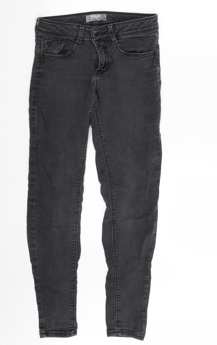 Dorothy Perkins Womens Grey Denim Skinny Jeans Size 8 L27 in
