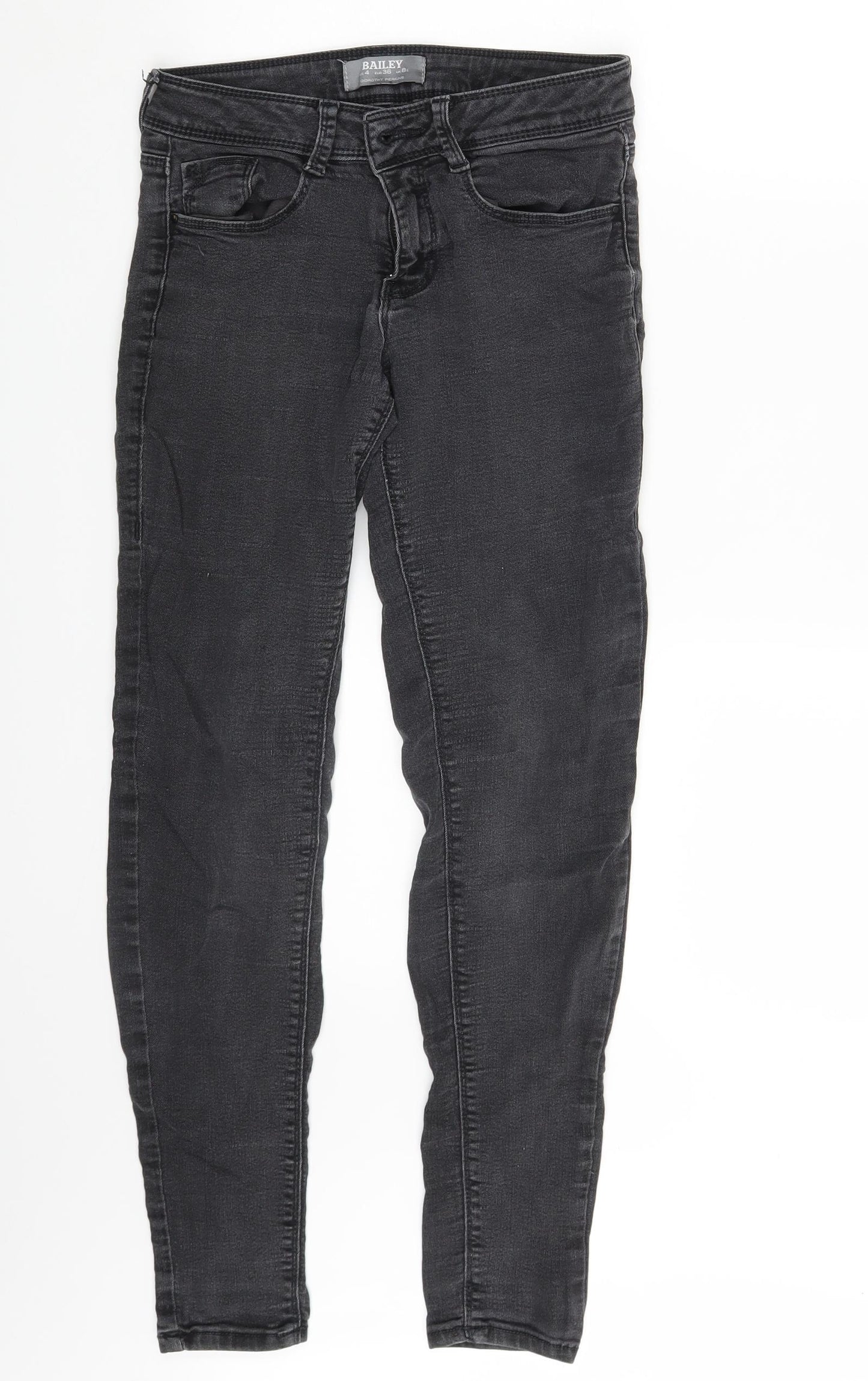 Dorothy Perkins Womens Grey  Denim Skinny Jeans Size 8 L27 in