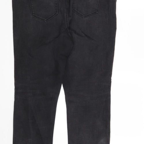 George Womens Black  Denim Straight Jeans Size 16 L28 in
