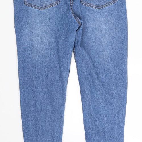 PRETTYLITTLETHING Womens Blue  Denim Skinny Jeans Size 6 L28 in