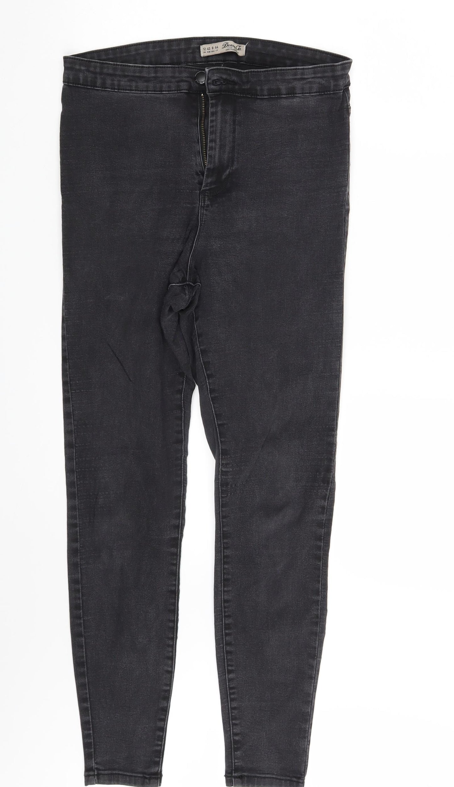 Denim & Co. Womens Grey  Denim Jegging Jeans Size 12 L26 in