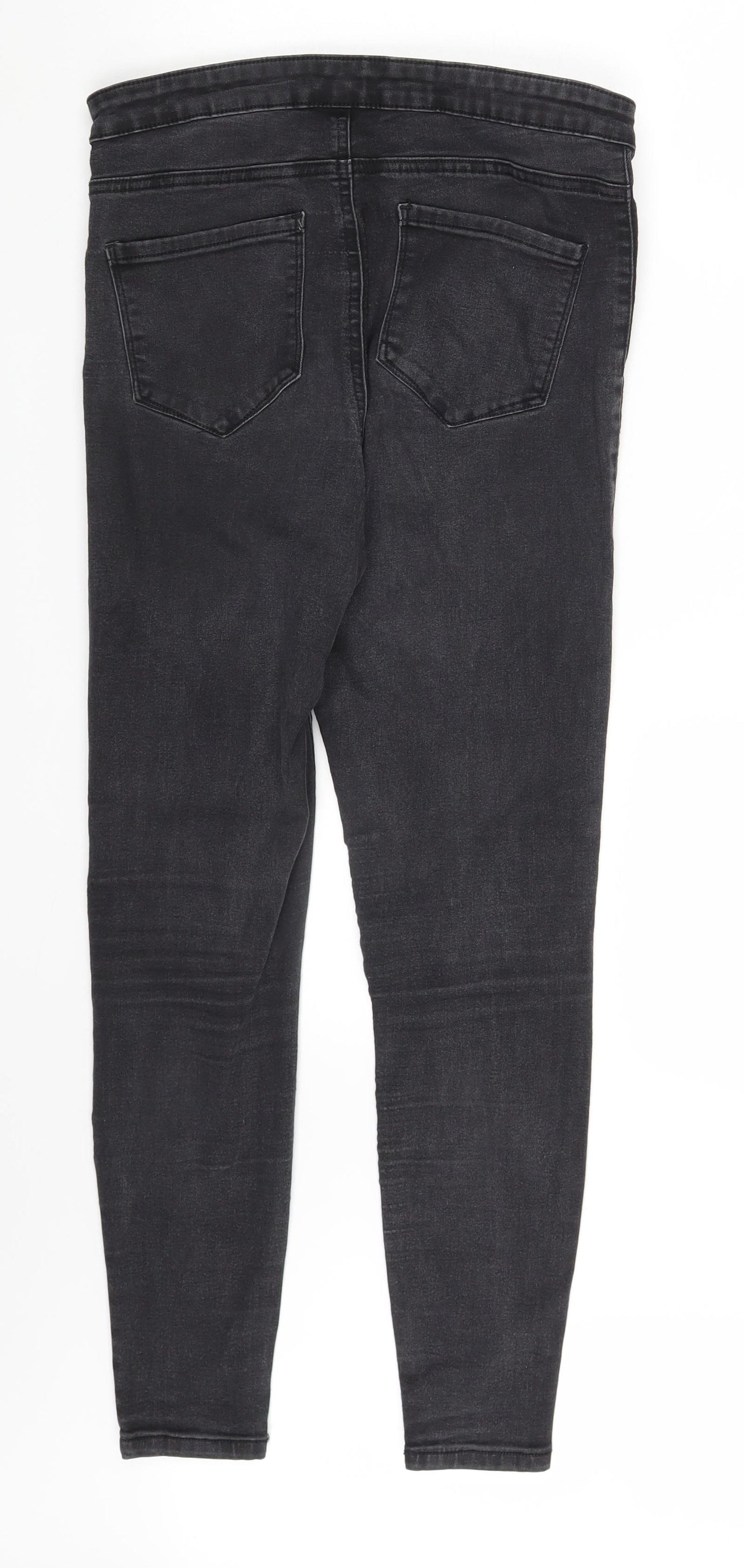 Denim & Co. Womens Grey  Denim Jegging Jeans Size 12 L26 in