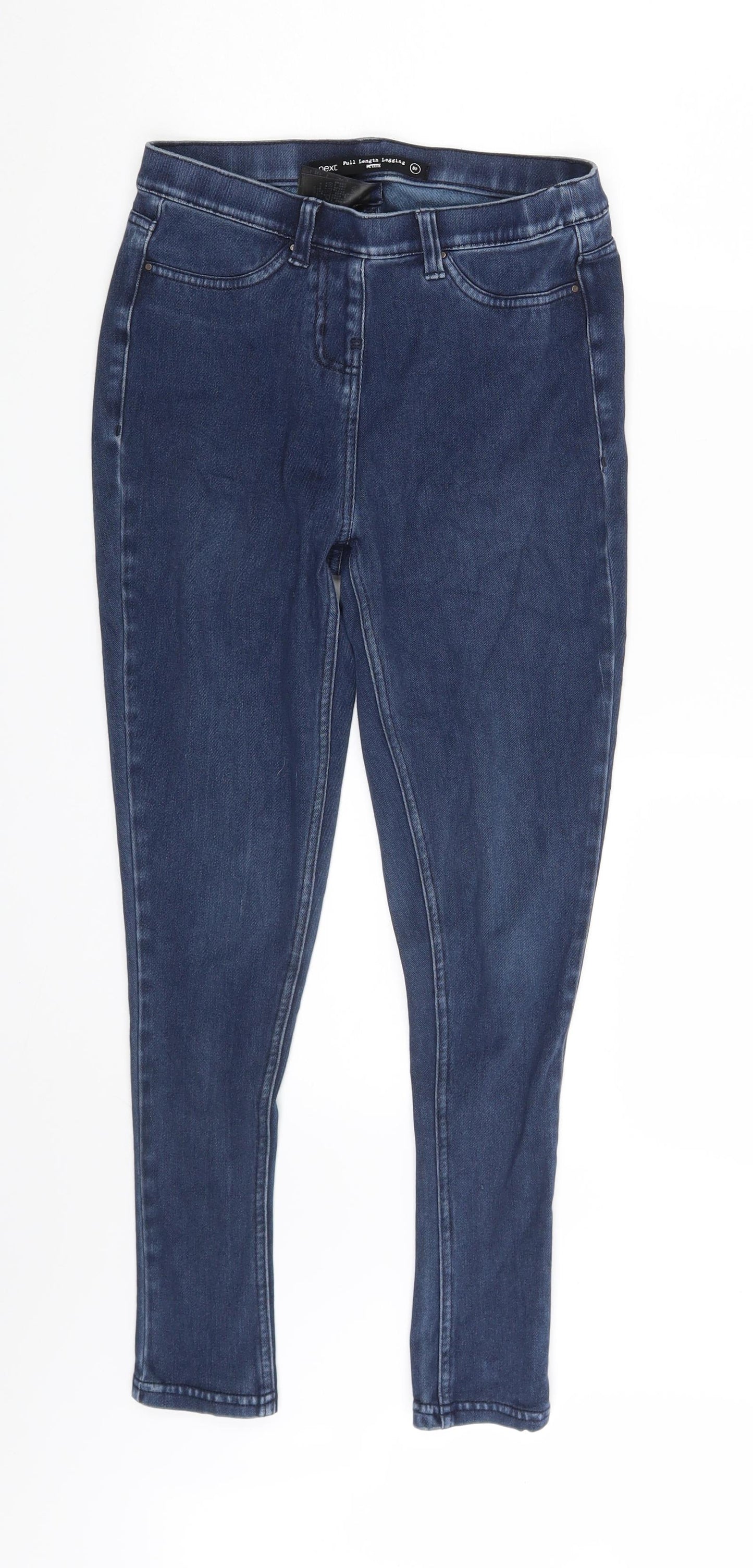 NEXT Womens Blue  Denim Jegging Leggings Size 8 L24 in