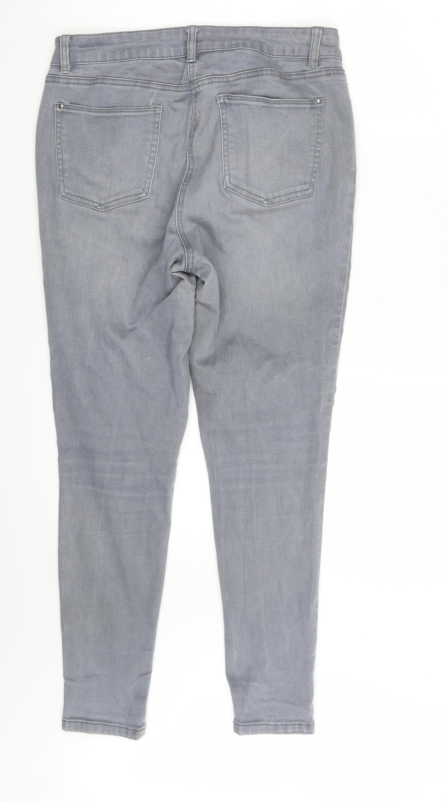 TU Womens Grey  Denim Skinny Jeans Size 12 L26 in