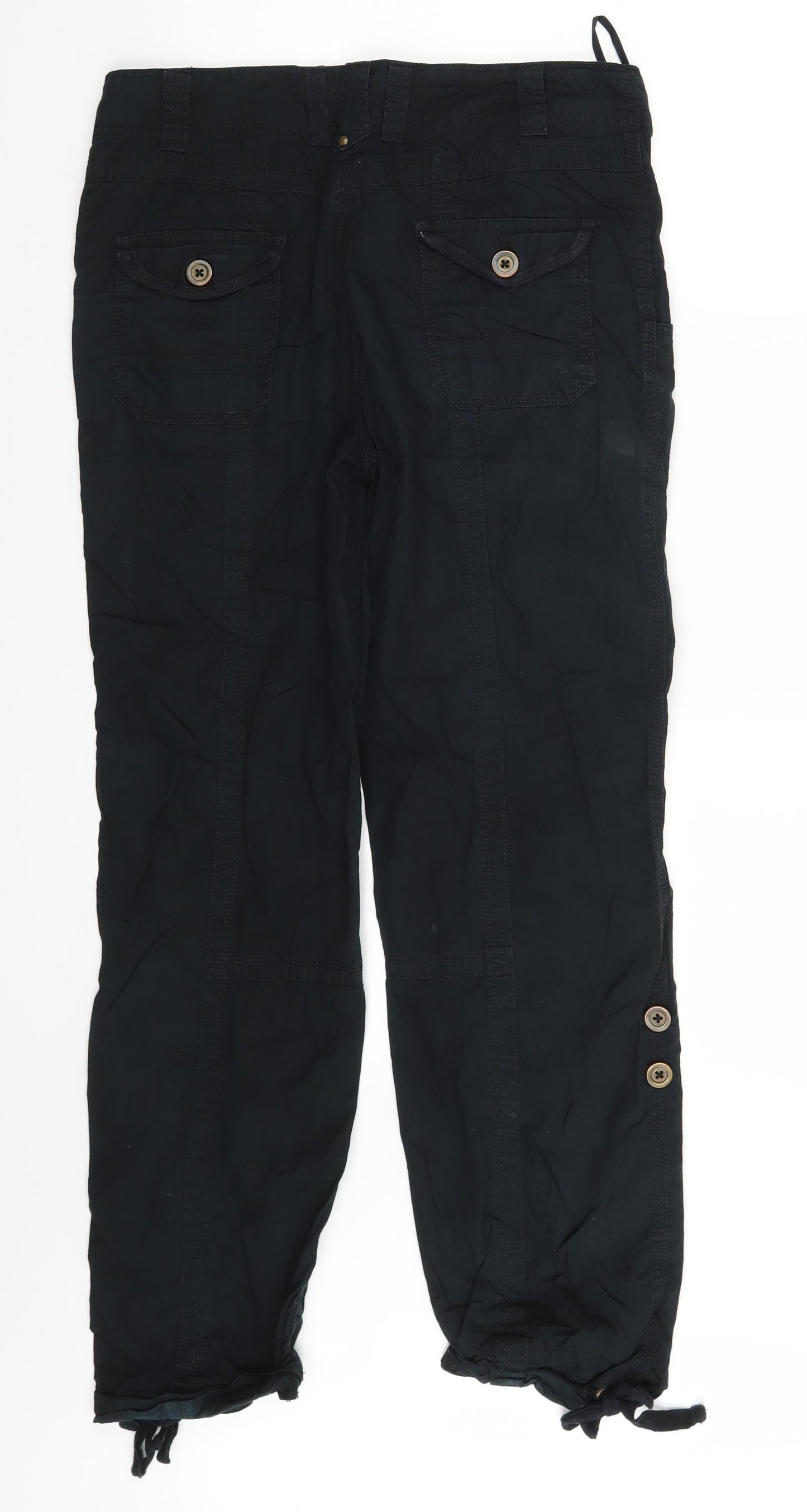 George Womens Black   Cargo Trousers Size 8 L30 in