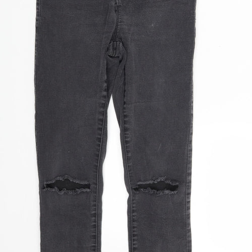 Denim Co. Womens Grey  Denim Skinny Jeans Size 10 L27 in