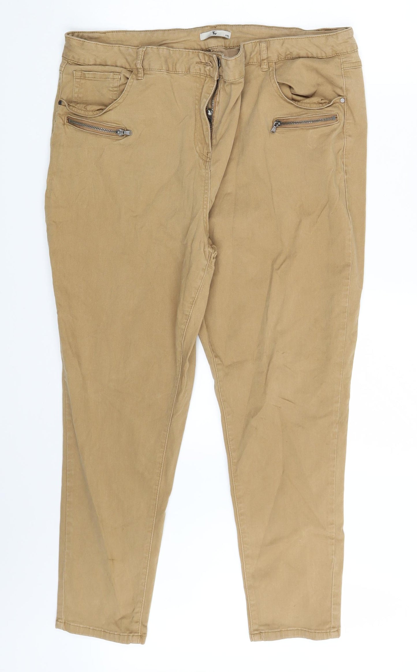 TU Womens Brown  Denim Skinny Jeans Size 20 L25 in