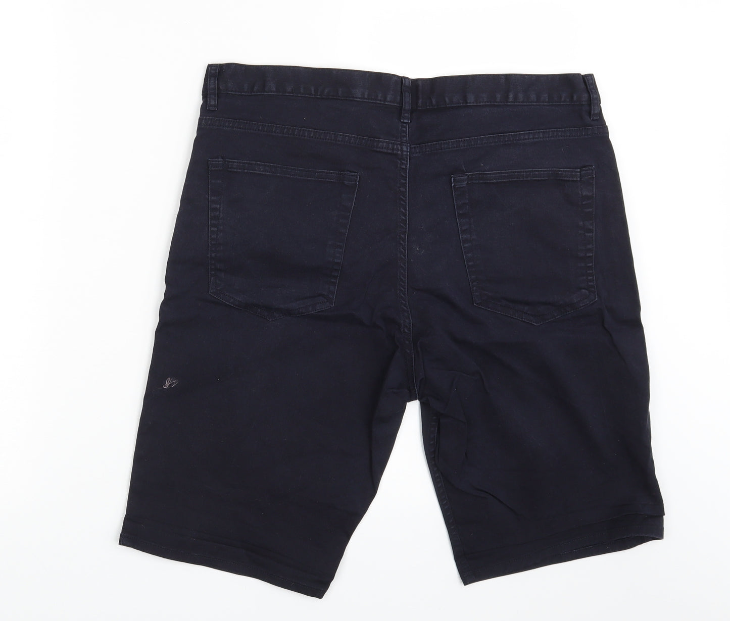 H&M Womens Black  Denim Chino Shorts Size 6