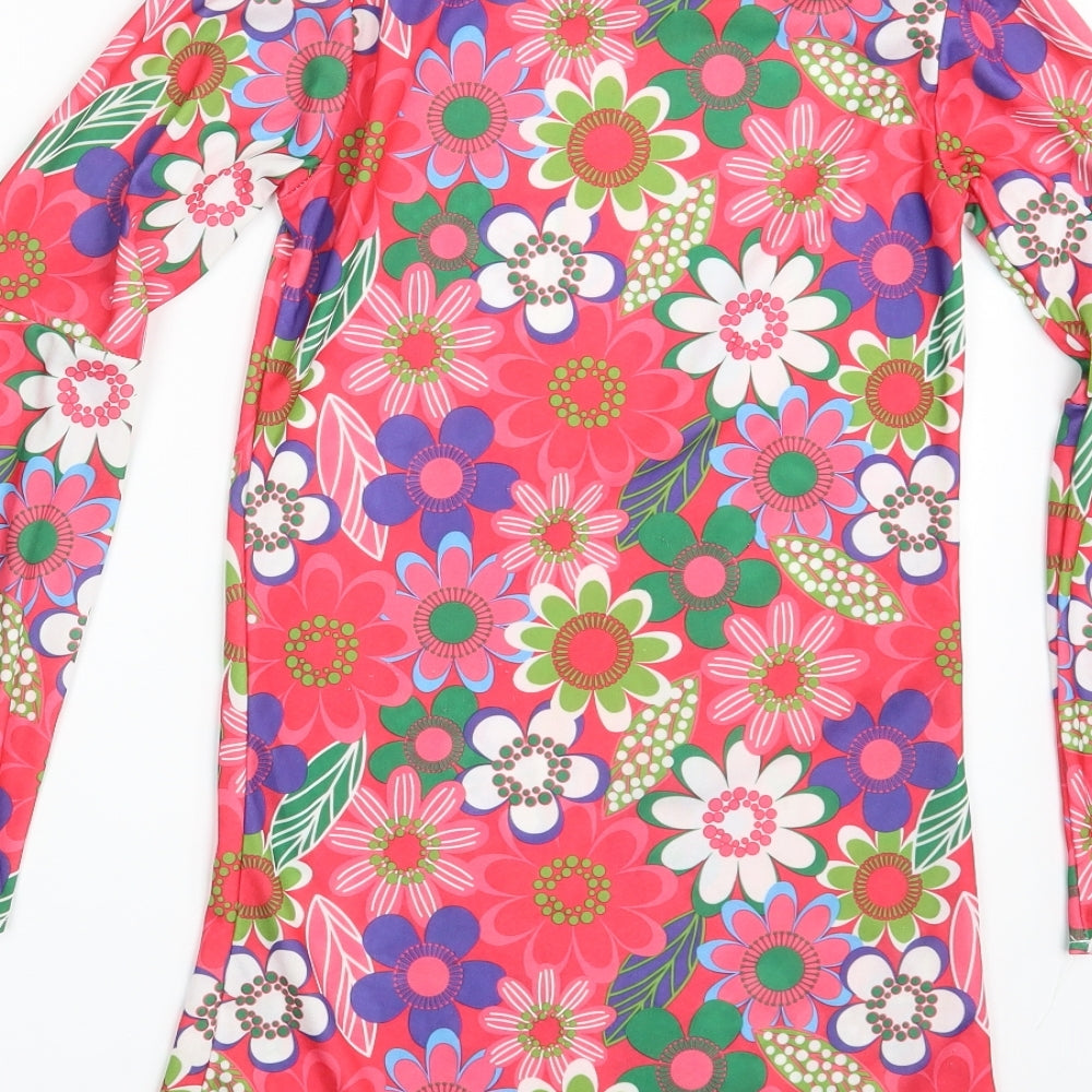Wicked Womens Multicoloured Floral  A-Line  Size 8