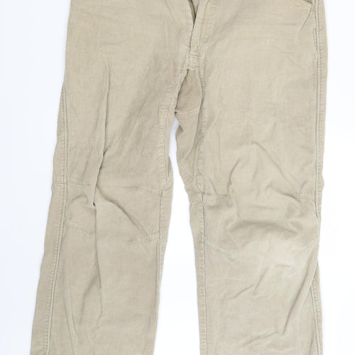 NEXT Mens Beige  Corduroy Straight Jeans Size 32 in L26 in
