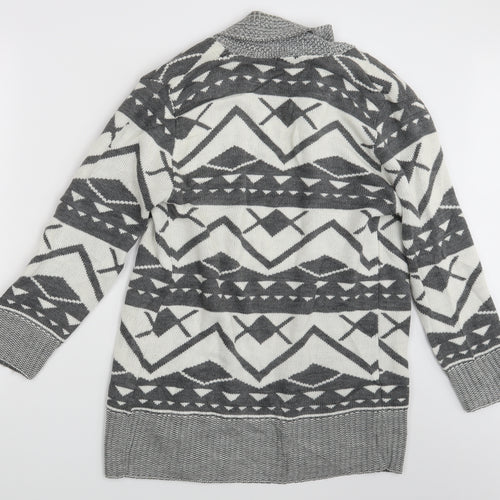 Chic London Paris Mens Grey Argyle/Diamond  Cardigan Jumper Size S