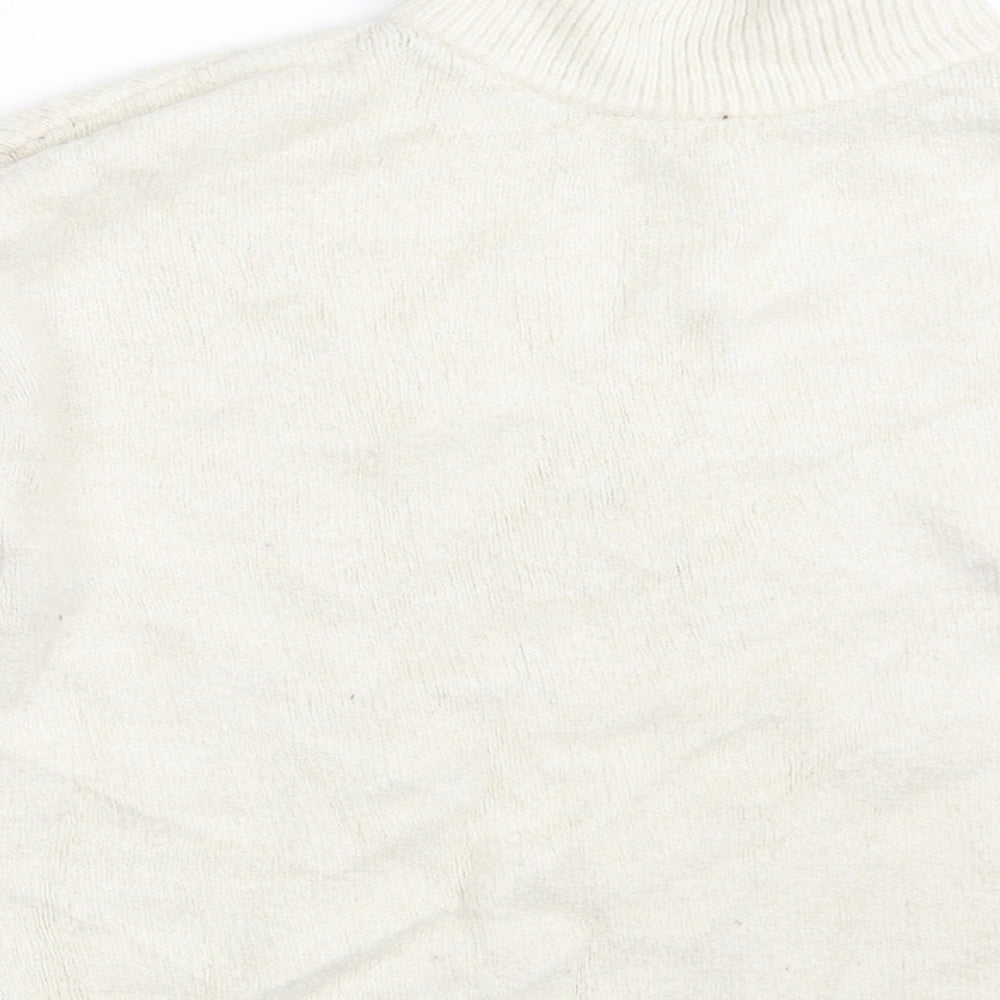 George Mens Ivory Striped  Pullover Jumper Size L
