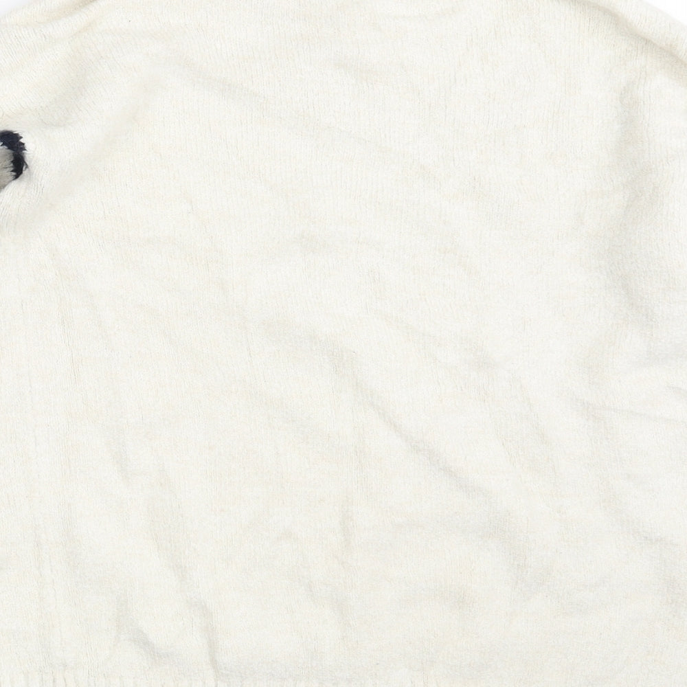 George Mens Ivory Striped  Pullover Jumper Size L