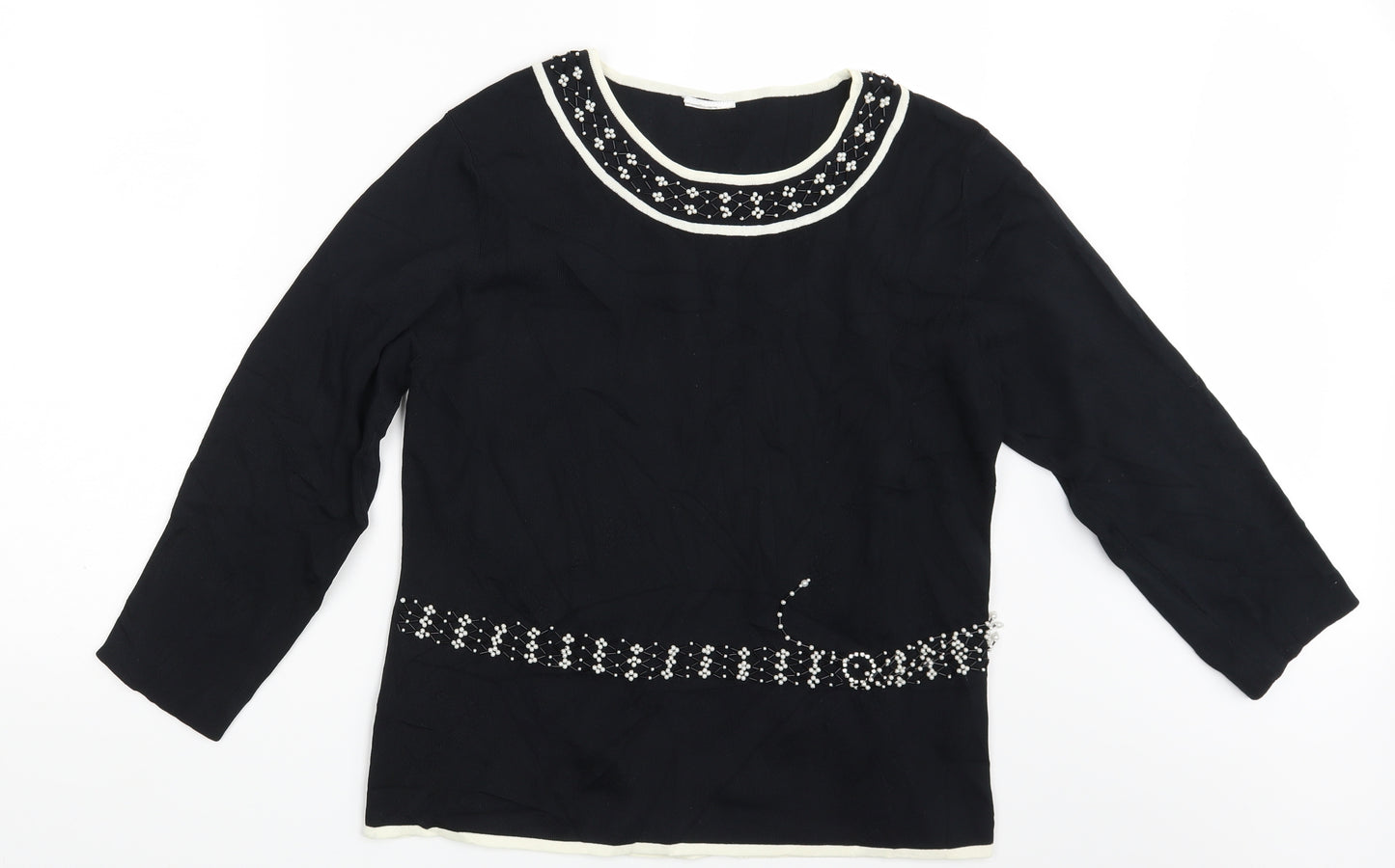 Roman Originals Womens Black   Pullover Jumper Size L