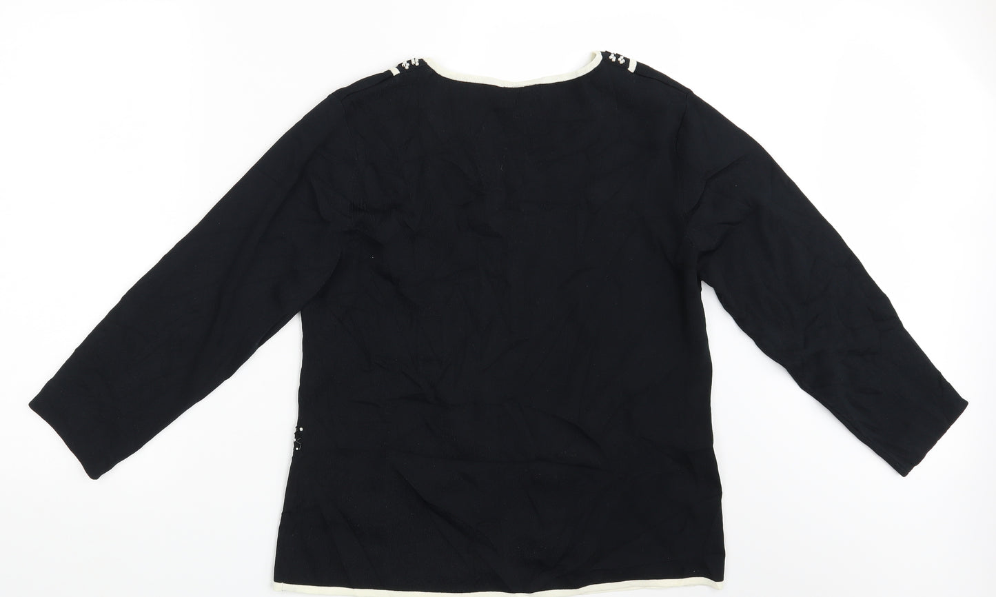 Roman Originals Womens Black   Pullover Jumper Size L