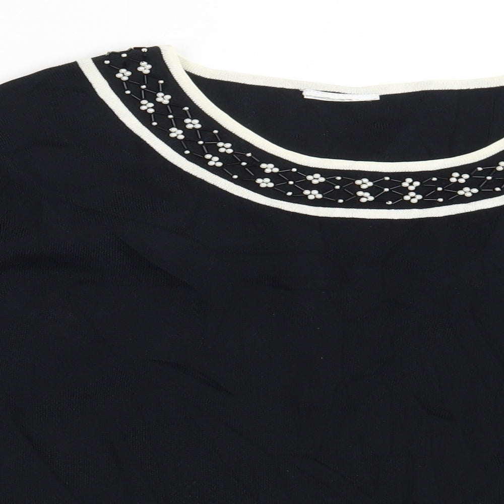 Roman Originals Womens Black   Pullover Jumper Size L