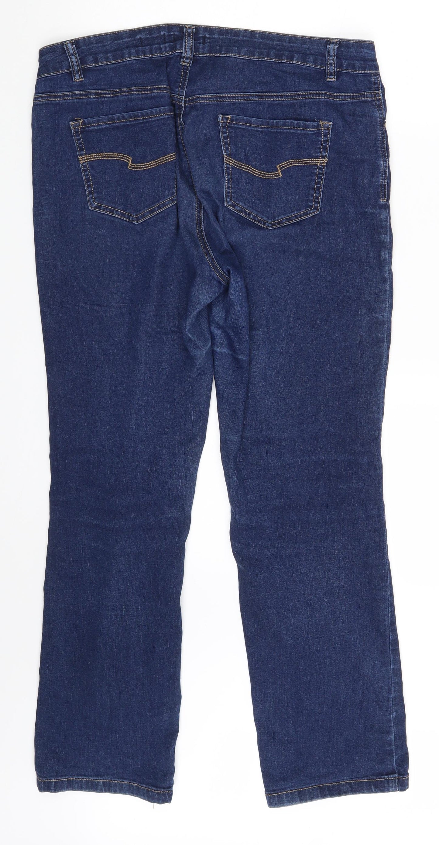 TU Womens Blue  Denim Straight Jeans Size 12 L26 in