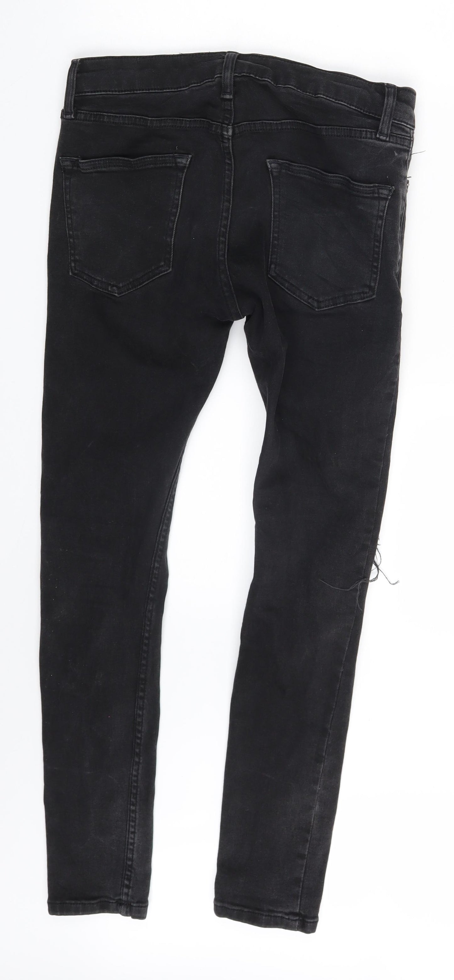 Topman Mens Black  Denim Skinny Jeans Size 30 in L27 in