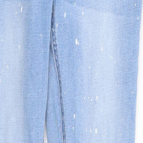 Denim Co. Womens Blue Polka Dot Denim Skinny Jeans Size 12 L28 in