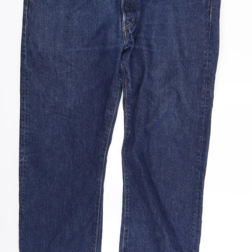 Levi's Mens Blue  Denim Straight Jeans Size 36 in L32 in
